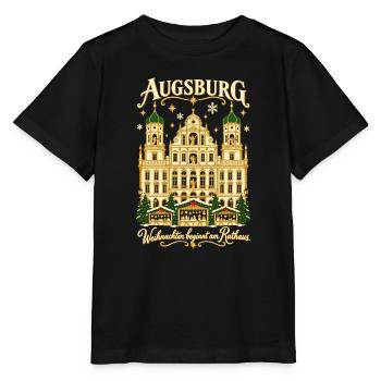 Augsburg Weihnachten am Rathaus - Stanley/Stella Kinder T-Shirt MINI CREATOR  - Schwarz - Vorne - Mikhail (115cm)