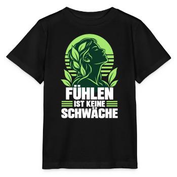 FÜHLEN IST KEINE SCHWÄCHE – Mentale Gesundheit  - Stanley/Stella Kinder T-Shirt MINI CREATOR  - Schwarz - Vorne - Mikhail (115cm)