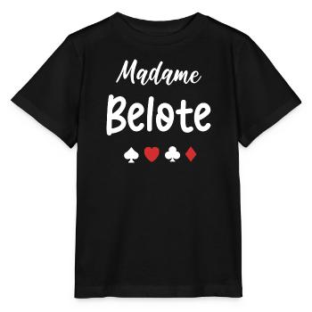 belote - T-shirt bio MINI CREATOR Stanley/Stella Enfant - noir - Devant - Mikhail (115cm)
