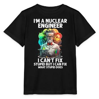 Nuklearingenieur für Kernkraftwerk und Kernenergie - Stanley/Stella Kinder T-Shirt MINI CREATOR  - Schwarz - Vorne - Mikhail (115cm)