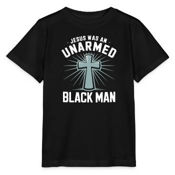 Jésus était un homme noir désarmé Jésus noir - T-shirt bio MINI CREATOR Stanley/Stella Enfant - noir - Devant - Mikhail (115cm)
