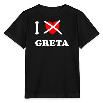 Je n’aime plus Greta - T-shirt bio MINI CREATOR Stanley/Stella Enfant - noir - Devant - Mikhail (115cm)