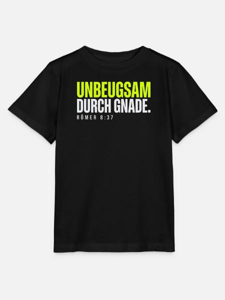 Unbeugsam durch Gnade – Römer 8,37 - Stanley/Stella Kinder T-Shirt MINI CREATOR - Schwarz