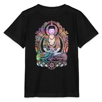 Cosmic Buddha - Stanley/Stella MINI CREATOR Kids’ T-Shirt - black - Front - Mikhail (115cm)