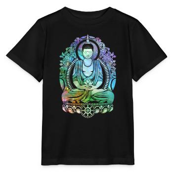 Cosmic Buddha - Cool - Stanley/Stella MINI CREATOR Kids’ T-Shirt - black - Front - Mikhail (115cm)