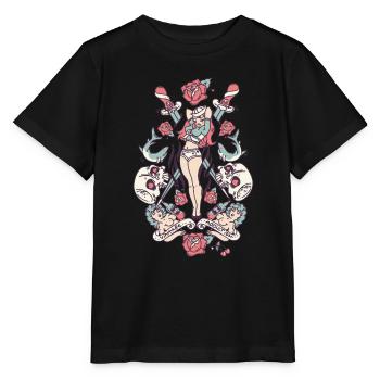 Frauen-Tätowierung - Stanley/Stella Kinder T-Shirt MINI CREATOR  - Schwarz - Vorne - Mikhail (115cm)