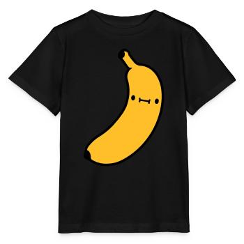 kleine suesse banane mit - Stanley/Stella Kinder T-Shirt MINI CREATOR  - Schwarz - Vorne - Mikhail (115cm)