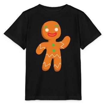 Lebkuchen Mann - Stanley/Stella Kinder T-Shirt MINI CREATOR  - Schwarz - Vorne - Mikhail (115cm)