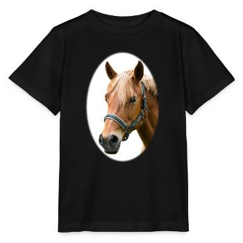 Horse. Horse. - Stanley/Stella MINI CREATOR Kids’ T-Shirt - black - Front - Mikhail (115cm)