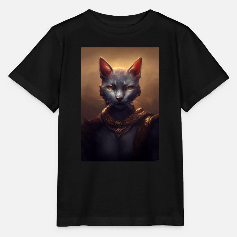 Chat guerrier - T-shirt bio MINI CREATOR Stanley/Stella Enfant - noir