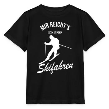 Mir reicht's - Ich gehe Skifahren - Stanley/Stella Kinder T-Shirt MINI CREATOR  - Schwarz - Vorne - Mikhail (115cm)