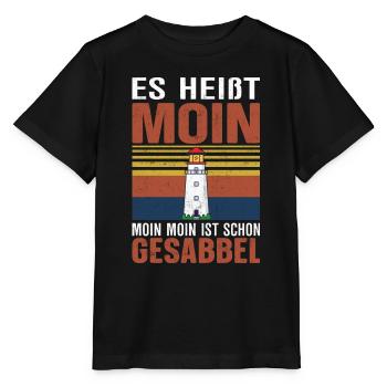 Moin Geschenk Norddeutschland - Stanley/Stella Kinder T-Shirt MINI CREATOR  - Schwarz - Vorne - Mikhail (115cm)