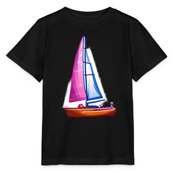 Segelsport Segeln Segelboot Segler Segelschiff - Stanley/Stella Kinder T-Shirt MINI CREATOR  - Schwarz - Vorne - Mikhail (115cm)