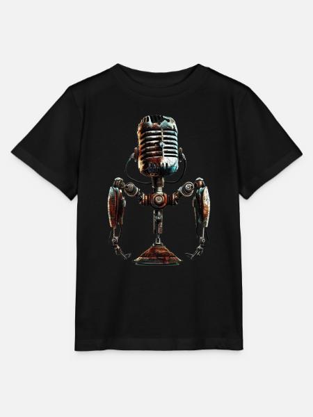 microphone old school - Stanley/Stella Kinder T-Shirt MINI CREATOR  - Schwarz