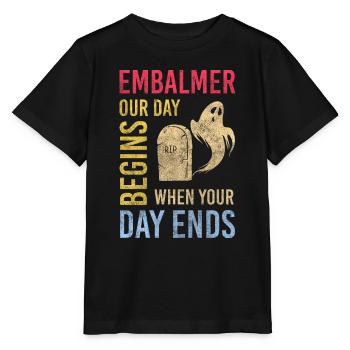 Vocation de pompes funèbres - T-shirt bio MINI CREATOR Stanley/Stella Enfant - noir - Devant - Mikhail (115cm)