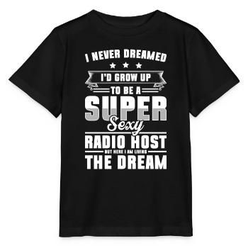 Moderator Unterhaltung Sprecher Frequenz - Stanley/Stella Kinder T-Shirt MINI CREATOR  - Schwarz - Vorne - Mikhail (115cm)