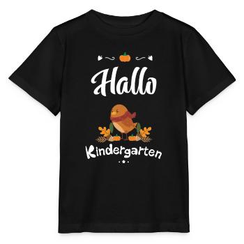 süßes Vogel Design mit Herbstmotiven - Stanley/Stella Kinder T-Shirt MINI CREATOR  - Schwarz - Vorne - Mikhail (115cm)