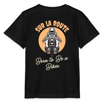 motard | motarde - T-shirt bio MINI CREATOR Stanley/Stella Enfant - noir - Devant - Mikhail (115cm)