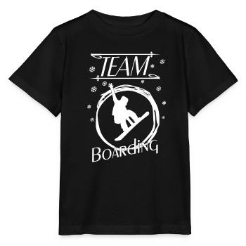Boarding Snowboarding - Stanley/Stella Kinder T-Shirt MINI CREATOR  - Schwarz - Vorne - Mikhail (115cm)