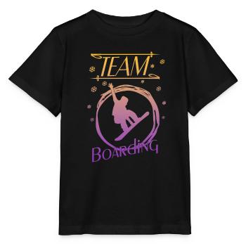 Boarding is my passion - Stanley/Stella Kinder T-Shirt MINI CREATOR  - Schwarz - Vorne - Mikhail (115cm)