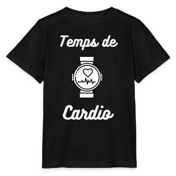 Temps de cardio : Cardio time - T-shirt bio MINI CREATOR Stanley/Stella Enfant - noir - Devant - Mikhail (115cm)