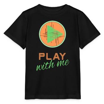 Spiel mit mir - orange/grün - Stanley/Stella Kinder T-Shirt MINI CREATOR  - Schwarz - Vorne - Mikhail (115cm)
