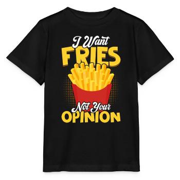 Craving Fries, Not Advice: Clear Priorities - Stanley/Stella MINI CREATOR Kids’ T-Shirt - black - Front - Mikhail (115cm)