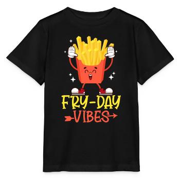 Fry Day Feels: Crunchy Delights & Happy Moments - Stanley/Stella MINI CREATOR Kids’ T-Shirt - black - Front - Mikhail (115cm)