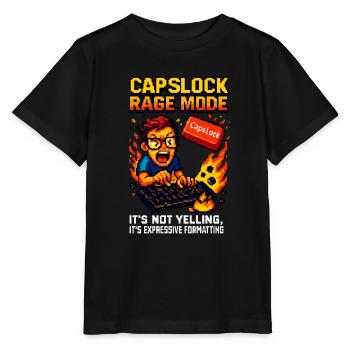Capslock Rage Mode - Stanley/Stella MINI CREATOR Kids’ T-Shirt - black - Front - Mikhail (115cm)
