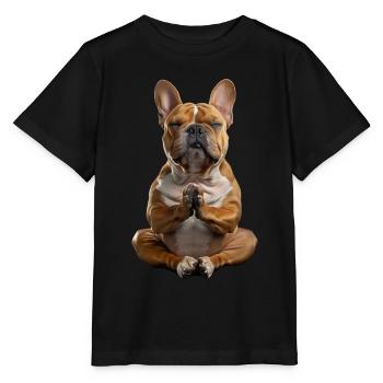 Bouledogue - T-shirt bio MINI CREATOR Stanley/Stella Enfant - noir - Devant - Mikhail (115cm)