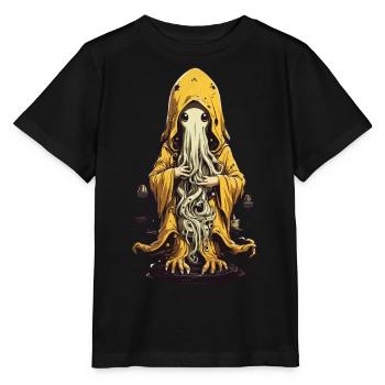 Conception mignonne de druide monstre d’Halloween - T-shirt bio MINI CREATOR Stanley/Stella Enfant - noir - Devant - Mikhail (115cm)