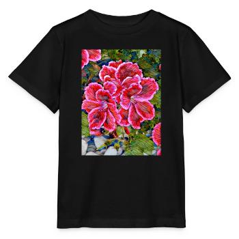 Geraniums No. 4 - Stanley/Stella MINI CREATOR Kids’ T-Shirt - black - Front - Mikhail (115cm)