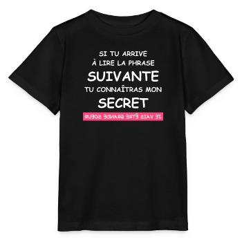 je vais être grande soeur - T-shirt bio MINI CREATOR Stanley/Stella Enfant - noir - Devant - Mikhail (115cm)