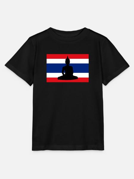 Drapeau thaïlandais Bouddha - T-shirt bio MINI CREATOR Stanley/Stella Enfant - noir