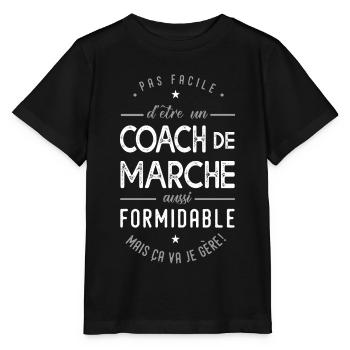 coach Marche formidable cadeau sport Marche - T-shirt bio MINI CREATOR Stanley/Stella Enfant - noir - Devant - Mikhail (115cm)