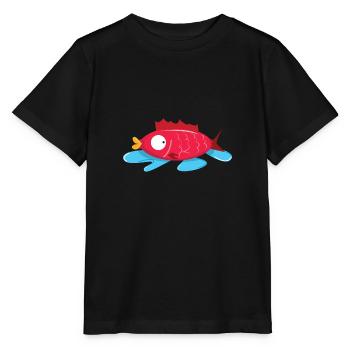Fish without water - Stanley/Stella MINI CREATOR Kids’ T-Shirt - black - Front - Mikhail (115cm)