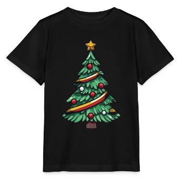 Arbre de Noël Noël - T-shirt bio MINI CREATOR Stanley/Stella Enfant - noir - Devant - Mikhail (115cm)