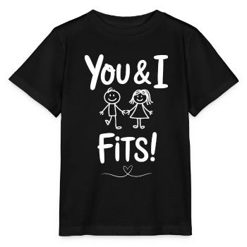 Valentinstag Paar Freund Freundin Verliebt Liebe - Stanley/Stella Kinder T-Shirt MINI CREATOR  - Schwarz - Vorne - Mikhail (115cm)