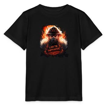 Feuerwehr Support - Stanley/Stella Kinder T-Shirt MINI CREATOR  - Schwarz - Vorne - Mikhail (115cm)