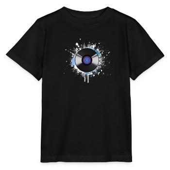 Stained vinyl record - Stanley/Stella MINI CREATOR Kids’ T-Shirt - black - Front - Mikhail (115cm)