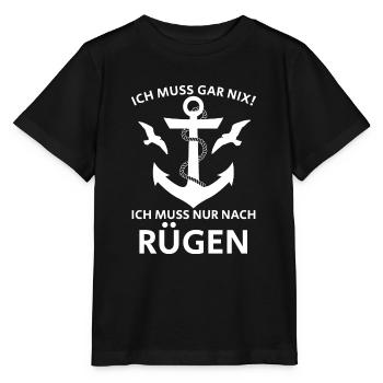 Rügen - Ich Muss Nur Nach Rügen - Stanley/Stella Kinder T-Shirt MINI CREATOR  - Schwarz - Vorne - Mikhail (115cm)