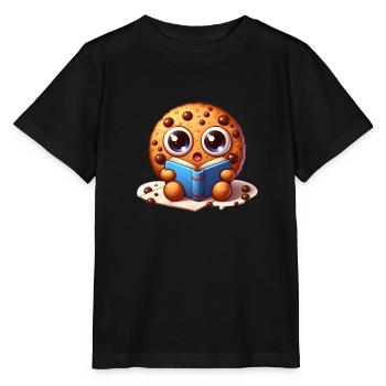 Cookie Bookworm - T-shirt bio MINI CREATOR Stanley/Stella Enfant - noir - Devant - Mikhail (115cm)