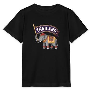 Stolzer Elefant aus Thailand - Stanley/Stella Kinder T-Shirt MINI CREATOR  - Schwarz - Vorne - Mikhail (115cm)