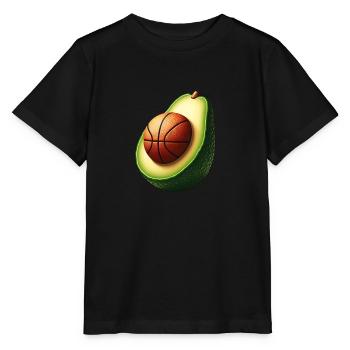 Avocado with basketball core - Stanley/Stella MINI CREATOR Kids’ T-Shirt - black - Front - Mikhail (115cm)