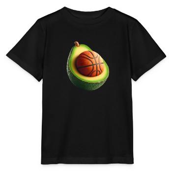 Avocado with basketball core - Stanley/Stella MINI CREATOR Kids’ T-Shirt - black - Front - Mikhail (115cm)