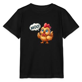 Le poulet fait meugler - T-shirt bio MINI CREATOR Stanley/Stella Enfant - noir - Devant - Mikhail (115cm)