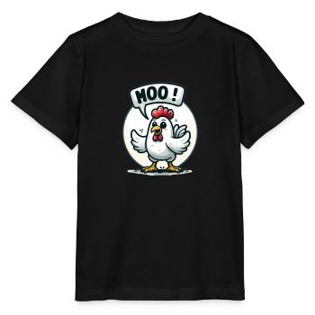 Le poulet fait meugler - T-shirt bio MINI CREATOR Stanley/Stella Enfant - noir - Devant - Mikhail (115cm)