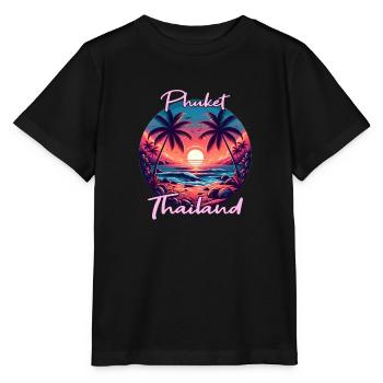 Sonnenuntergang in Phuket - Stanley/Stella Kinder T-Shirt MINI CREATOR  - Schwarz - Vorne - Mikhail (115cm)