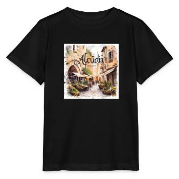 Alcudia Mallorca - T-shirt bio MINI CREATOR Stanley/Stella Enfant - noir - Devant - Mikhail (115cm)