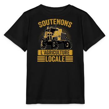 Soutenons L'agriculture Locale - T-shirt bio MINI CREATOR Stanley/Stella Enfant - noir - Devant - Mikhail (115cm)